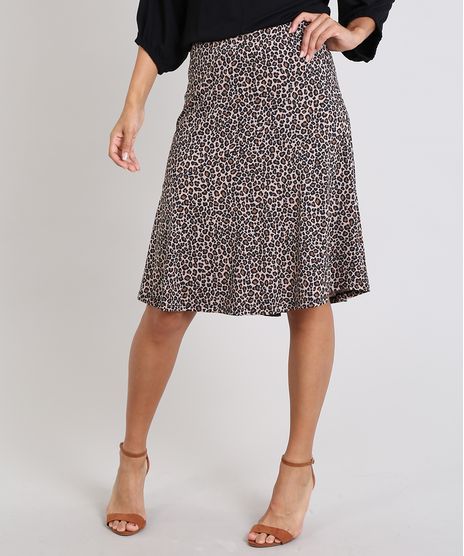 Saia-Feminina-Midi-Evase-Estampada-Animal-Print-Kaki-9533426-Kaki_1