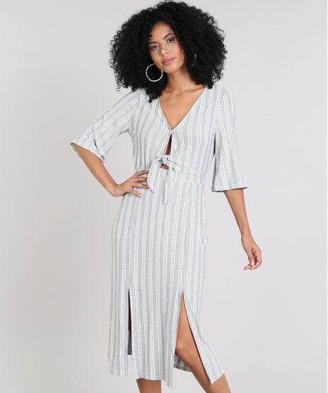 Vestido-Feminino-Manga-3-4-Estampa-Listrada-Off-White-9510180-Off_White_1