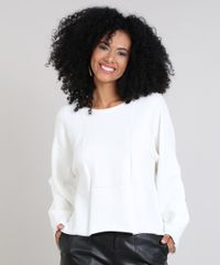 Blusa-Feminina-Ampla-em-Trico-Quadriculado-Off-White-9421138-Off_White_1