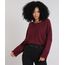 Blusa-Feminina-Ampla-em-Trico-Quadriculado-Vinho-9421138-Vinho_1
