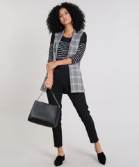 Blusa-Feminina-Listrada-em-Trico-Manga-7-8-Preta-9548894-Preto_3