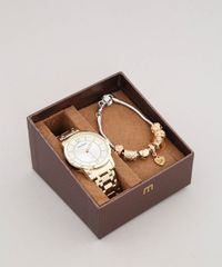 Kit-de-Relogio-Analogico-Mondaine-Feminino---Pulseira---99126LPMVDE1KB-Dourado-9553353-Dourado_1