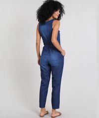 Macacao-Jeans-Feminino-com-Botoes---Bolsos-Azul-Medio-9569466-Azul_Medio_2