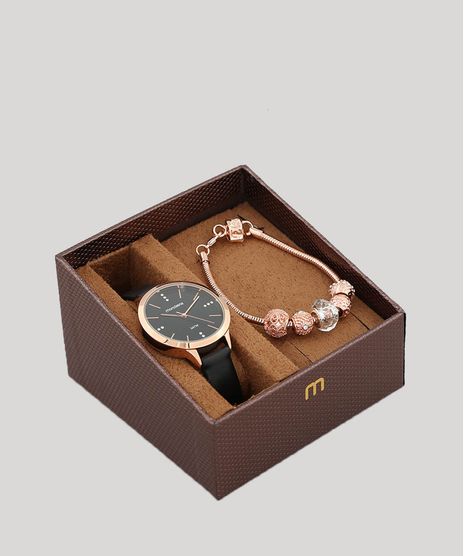 Kit-de-Relogio-Analogico-Mondaine-Feminino---Pulseira---53589LPMGRH3KB-Preto-9553611-Preto_1