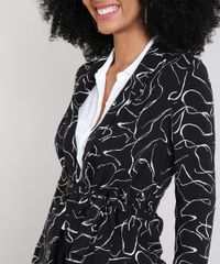 Blazer-Feminino-Estampado-Abstrato-com-Amarracao-Preto-9450834-Preto_4