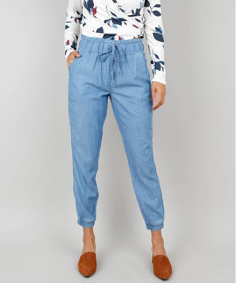 Calca-Jeans-Feminina-Clochard-Jogger-Com-Amarracao-Azul-9458589-Azul_1