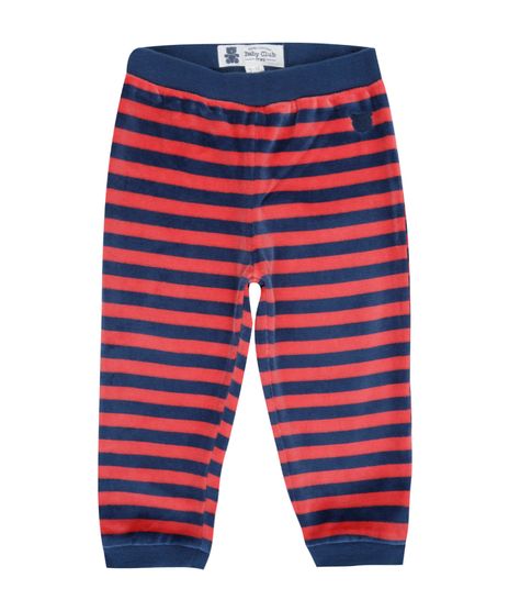 Calca-Listrada-em-Plush-de-Algodao---Sustentavel-Vermelha-8433501-Vermelho_1