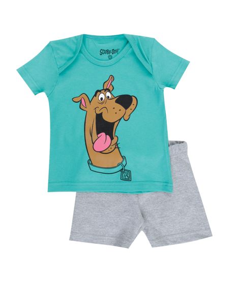 Conjunto-de-Camiseta-Verde---Bermuda-Scooby-Doo-Cinza-Mescla-8463726-Cinza_Mescla_1