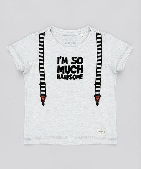 Camiseta-Infantil--I-m-So-Much-Handsome--Manga-Curta-Gola-Redondo-Cinza-Mescla-9530783-Cinza_Mescla_1