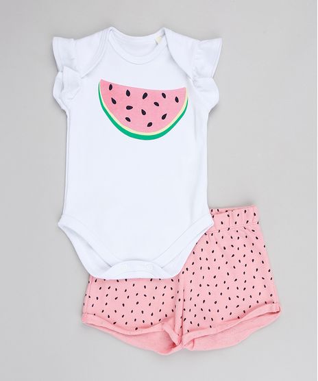 Conjunto-Infantil-Melancia-de-Body-Sem-Manga-Branca---Short-Estampado--Rosa-9547728-Rosa_1