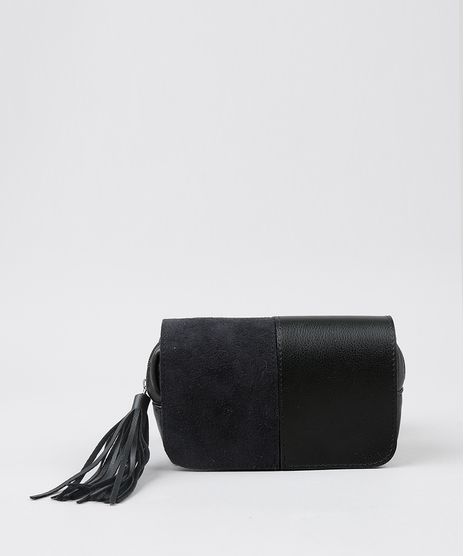 Pochete-Feminina-Com-Tessel-E-Recorte-Frontal-Preto-9439073-Preto_1