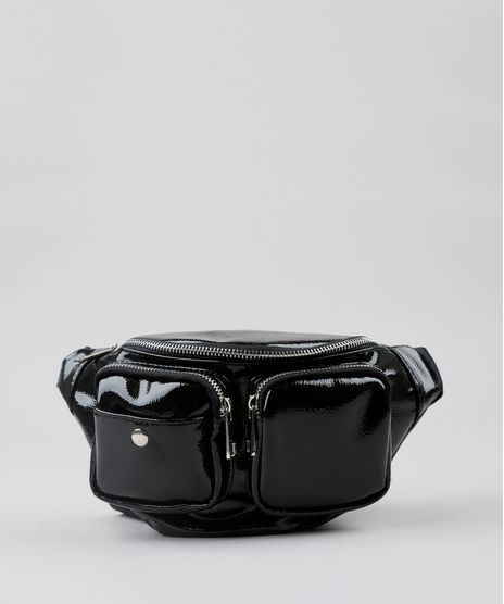 Pochete-Feminina-Com-Verniz-Com-Ziper-Preto-9484068-Preto_1