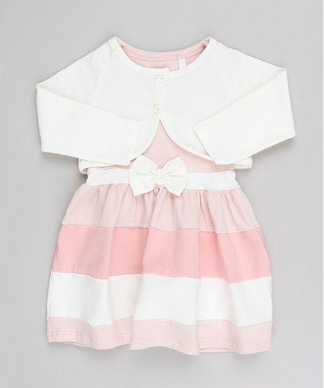 Vestido-Infantil-Sem-Manga-Rosa-Claro---Bolero-Manga-Longa-Off-White-Off-White-9540144-Off_White_1