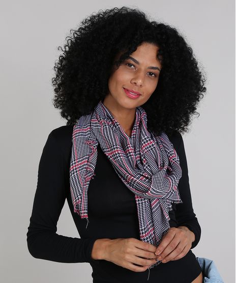 Kit-de-2-Lencos-Femininos-Estampados-Preto-9401555-Preto_1