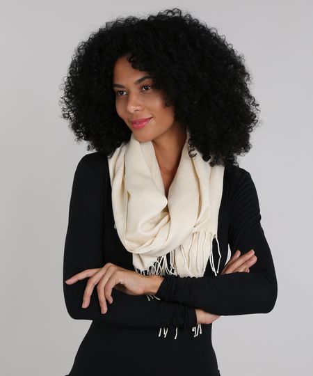 Lenco-Feminino-com-Franjas-Bege-9398086-Bege_1 Lenco-Feminino-com-Franjas-Bege-9398086-Bege_1