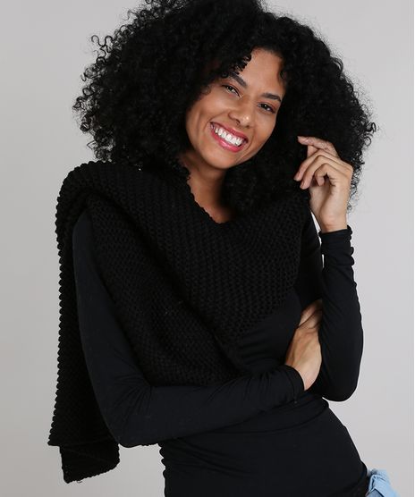 Cachecol-Feminino-em-Trico-Preto-9409306-Preto_1