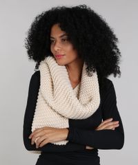 Cachecol-Feminino-em-Trico-Bege-Claro-9409309-Bege_Claro_1