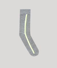 Meia-Masculina-Com-Listra-Neon-Cano-Longo-Cinza-Mescla-Media-9590343-Cinza_Mescla_Media_1