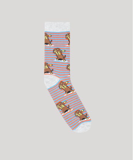 Meia-Masculina-Cano-Alto-Divertida-Estampada-Leao-Cinza-Mescla-9429291-Cinza_Mescla_1
