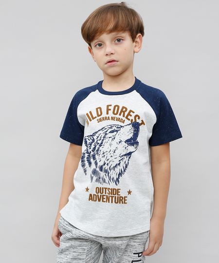 Camiseta-Raglan-Infantil-Lobo--Wild-Forest--Manga-Curta-Gola-Careca-Cinza-Mescla-Claro-9527099-Cinza_Mescla_Claro_1 Camiseta-Raglan-Infantil-Lobo--Wild-Forest--Manga-Curta-Gola-Careca-Cinza-Mescla-Claro-9527099-Cinza_Mescla_Claro_1
