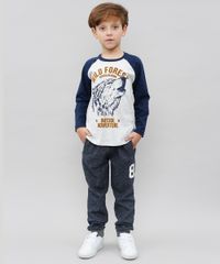 Camiseta-Raglan-Infantil-Lobo--Wild-Forest--Manga-Longa-Gola-Careca-Cinza-Mescla-Claro-9527100-Cinza_Mescla_Claro_3