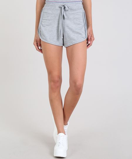 Short-Feminino-Running-Esportivo-Basico-Em-Moletom-Cinza-Mescla-9394150-Cinza_Mescla_1
