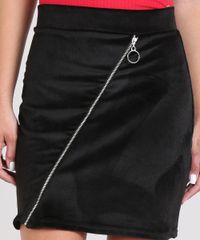 Saia-Feminina-Reta-Em-Veludo-Cotele-Com-Ziper-Preta-9560124-Preto_4