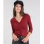 Blusa-Feminina-Cropped-Estampada-Xadrez-com-Amarracao-Manga-7-8-Vermelho-9560841-Vermelho_1