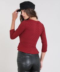 Blusa-Feminina-Cropped-Estampada-Xadrez-com-Amarracao-Manga-7-8-Vermelho-9560841-Vermelho_2