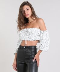 Blusa-Feminina-Cropped-Estampada-em-Poa-Ombro-a-Ombro-Manga-7-8-Off-White-9440635-Off_White_1