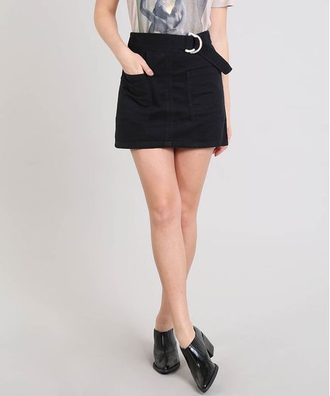 Saia-em-Sarja-Feminina-Mindset-com-Faixa-para-Transpasse-e-Bolsos--Preta-9606531-Preto_1