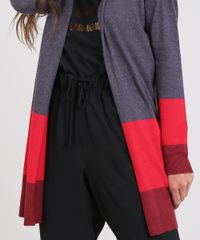 Cardigan-Feminina-Longa-em-Trico-Com-Listras-Cinza-Mescla-9349828-Cinza_Mescla_4