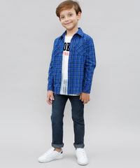 Camisa-Infantil-Estampada-Xadrez-com-Bolso-Manga-Longa-Azul-9387633-Azul_3