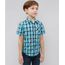 Camisa-Infantil-Estampada-Xadrez-com-Bolso-Manga-Curta-Verde-Agua-9387503-Verde_Agua_1