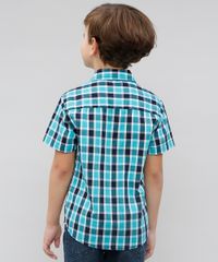 Camisa-Infantil-Estampada-Xadrez-com-Bolso-Manga-Curta-Verde-Agua-9387503-Verde_Agua_2