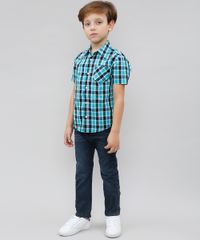 Camisa-Infantil-Estampada-Xadrez-com-Bolso-Manga-Curta-Verde-Agua-9387503-Verde_Agua_3