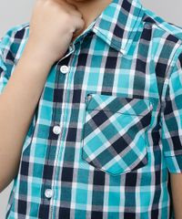 Camisa-Infantil-Estampada-Xadrez-com-Bolso-Manga-Curta-Verde-Agua-9387503-Verde_Agua_4
