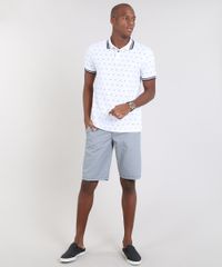 Polo-Masculina-Estampada-Mini-Print-em-Piquet-Manga-Curta-Branca-9529657-Branco_3