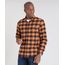 Camisa-Masculina-Comfort-Estampada-Xadrez-em-Flanela-Manga-Longa-Caramelo-9530839-Caramelo_1