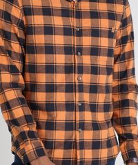 Camisa-Masculina-Comfort-Estampada-Xadrez-em-Flanela-Manga-Longa-Caramelo-9530839-Caramelo_4