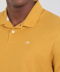 Polo-Masculina-Basica-em-Piquet-Manga-Curta-Mostarda-9533382-Mostarda_4