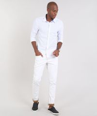 Camisa-Masculina-Slim-Estampada-Mini-Print-Floral-Manga-Longa-Branca-9436430-Branco_3