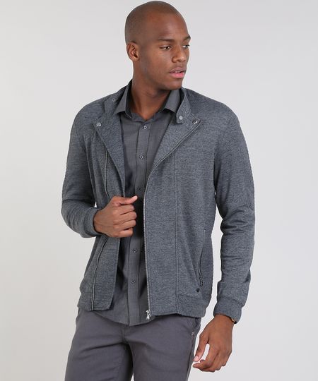 Jaqueta-Masculina-Biker-Slim-Fit-em-Moletom-Cinza-Mescla-Escuro-9347562-Cinza_Mescla_Escuro_1 Jaqueta-Masculina-Biker-Slim-Fit-em-Moletom-Cinza-Mescla-Escuro-9347562-Cinza_Mescla_Escuro_1