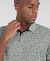 Polo-Masculina-Estampada-Floral-em-Piquet-Manga-Curta-Verde-9529651-Verde_4
