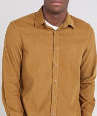 Camisa-Masculina-Comfort-em-Veludo-Cotele-Manga-Longa-Mostarda-9436444-Mostarda_4