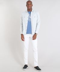 Camisa-Masculina-Comfort-com-Bolsos-Cinza-Mescla-Claro-9466515-Cinza_Mescla_Claro_3