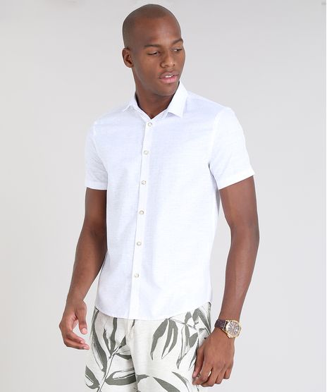 Camisa-Masculina-Relaxed-Estampada-Mini-Print-Manga-Curta-Branca-9466517-Branco_1