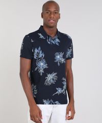 Polo-Masculina-Estampada-Floral-em-Piquet-Manga-Curta-Azul-Marinho-9529648-Azul_Marinho_1