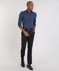 Camisa-Masculina-Comfort-Estampada-Mini-Print-Manga-Longa-Azul-Marinho-9430714-Azul_Marinho_3