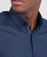 Camisa-Masculina-Comfort-Estampada-Mini-Print-Manga-Longa-Azul-Marinho-9430714-Azul_Marinho_4